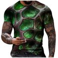 thumbnail image 1 of RKSTN Chemises pour Hommes Manches Courtes Décontractées Mode Col Rond Chandail à Enfiler T-Shirt Imprimé Hauts à Manches Courtes Chemises Hawaïennes pour Hommes, 1 of 5