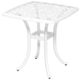 thumbnail image 1 of Outsunny Outdoor Side Table Cast Aluminum End Table with Umbrella Hole, 1 of 10