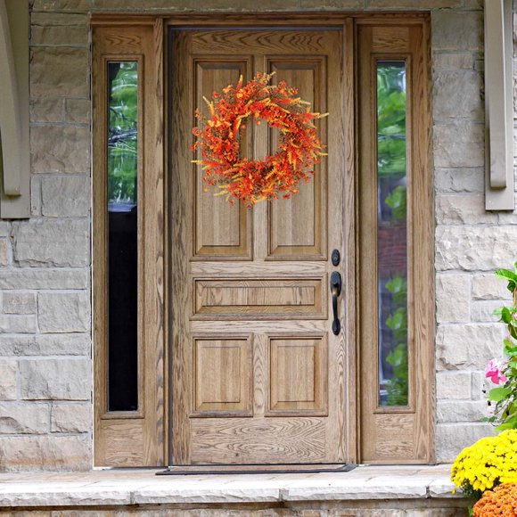 Tyidzon Green Wreaths For Front Door Door Wreaths For Front Door Outside All Season Artificial Fir Wreath Front Door For Wall Hanging Wedding Window Home Porch Farmho