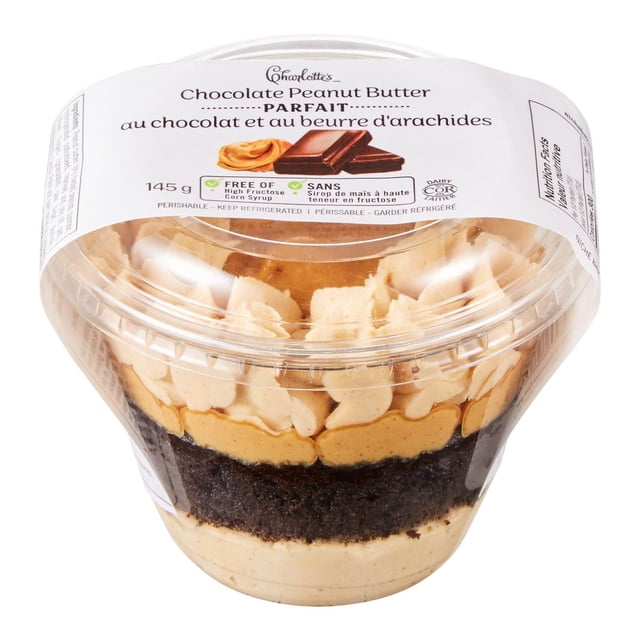 Mini parfait au chocolat et au beurre d’arachides Charlotte’s