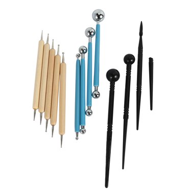 Ensemble de 13 Pcs Outils de Pointillage de Stylet Boule, Ensemble de Modélisation en Argile, Kit de Peinture sur Roche