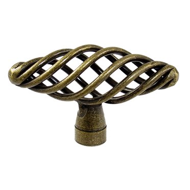 Unique Bargains Cabinet Drawer Bronze Tone Metal Twisted Hollow Door Pull Handle Knob