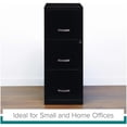 thumbnail image 4 of Scranton & Co 3 Drawers Modern Metal Vertical File Cabinet with Lock in Black, 4 of 15