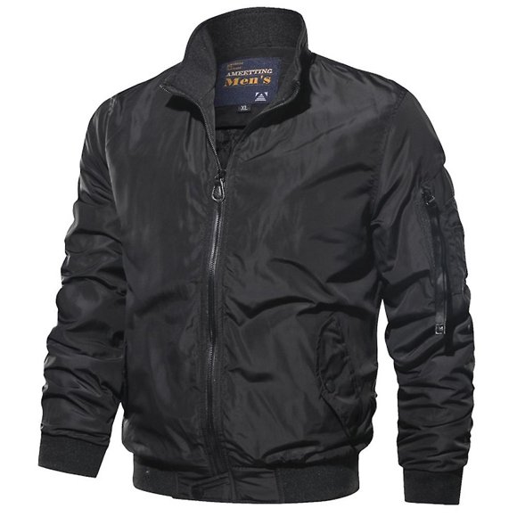 JFBUJC Men Bomber Jacket Motorcycle Pilot Coat Outwear