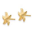 thumbnail image 2 of 14k Yellow Gold Starfish Earrings Animal Sea Life, 2 of 7