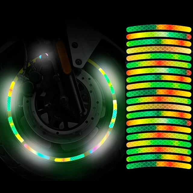 HOZADOIE Auto Collants Réfléchissants pour Pneus Auto, Électronique de Voiture, 40 Pcs, Autocollants Réfléchissants pour Roues de Voiture, Jante à Rayures, Décalcomanies Réfléchissantes, Décoration de Nuit, Bandes Réfléchissantes pour Voitures et Camions