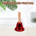 thumbnail image 2 of 3Pcs Loud Hand Bell Hand Bells Dinner Bells Service Bell For Inside Classroom Bell For Food Line Alarm Jingles Ringing Red 1, 2 of 8