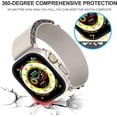 thumbnail image 2 of KOMI 2-Pack for Apple Watch Ultra/Ultra 2 49mm PC All-Around Screen Protector Case, Tempered Glass Screen Protector Case Ultra-Thin for iWatch Ultra/iWatch Ultra 2 49mm Protection Cover -Starlight, 2 of 5