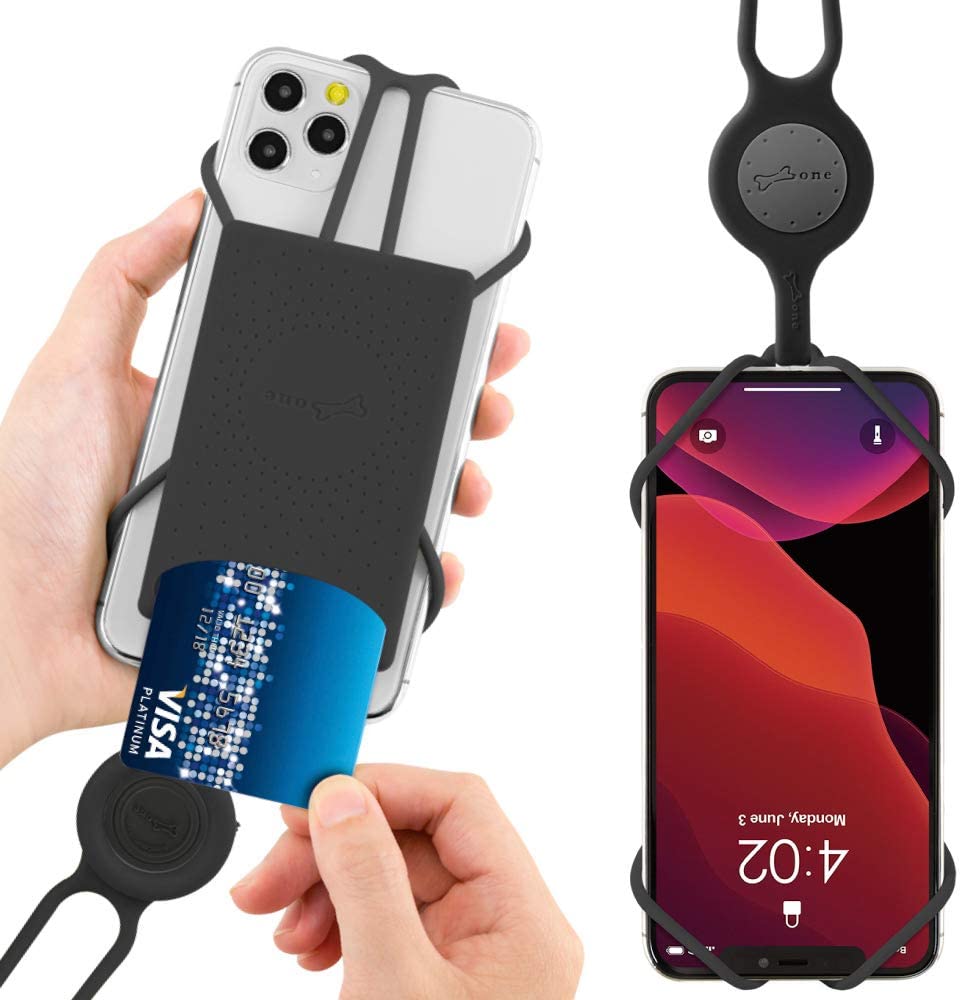 Bone Cell Phone Lanyard with Card Holder, Universal Neck Phone Strap for iPhone 11 Pro Max, Galaxy S Pixel, Smartphone