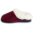 thumbnail image 3 of Pupeez Girls Cable Knit Slippers Fleece Lined House Shoe Grey, 3 of 18