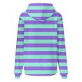 thumbnail image 4 of FAIWAD Womens Striped Drawstring Hoodies Casual Long Sleeve Color Block Pullover Tops Drop Shoulder Loose Sweatshirts, 4 of 4