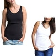 thumbnail image 4 of T-shirt d'Allaitement Sans Manches Uni à Col Rond pour l'Été Maternité Allaitement Haut, 4 of 8