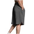 thumbnail image 3 of Diufon Men's Athletic Shorts Cotton Linen Drawstring Waisted Outdoor Sport Shorts Spring Summer Shorts with Pockets, 3 of 6