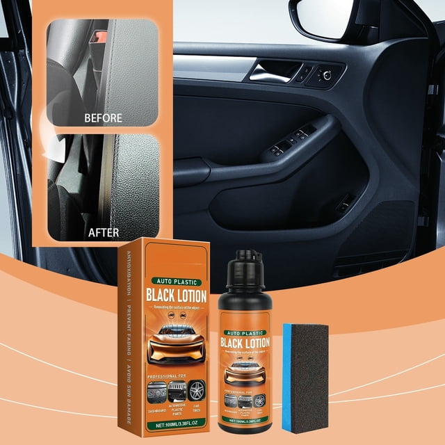 Openpig Auto Plastic Black Lotion Restorer 100ml Car Interior Exterior Refurbishing Agent Fading Protection For Dashboards Tires