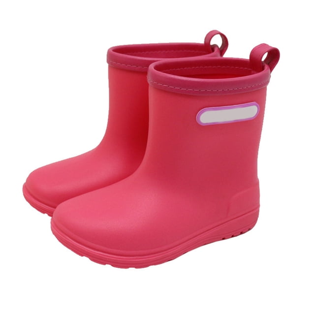 Bmisegm Bébé Enfants Bottes de Pluie Faciles à Enfiler pour Tout-Petit Petit Enfant Bottes de Pluie Courtes Chaussures Légères pour Jours de Pluie Bottes Garçons Rouge 7.5