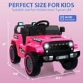 thumbnail image 2 of Alician 12V Kids Ride on Truck Car4 Wheeler Electric Vehicles with Remote ControlSpring Suspension3 SpeedsLED Lights Music MP3 Battery Powered Ride on Toy, 2 of 6