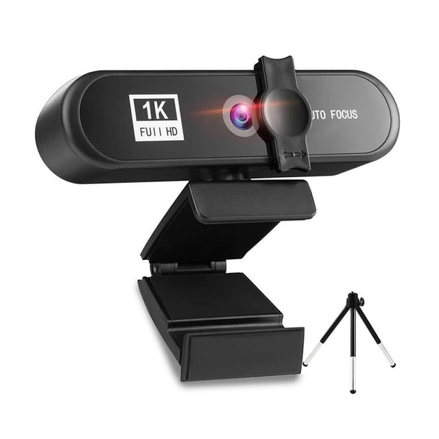 bedienty Computer Webcam HD USB Conference PC Camera with Mic Wired Replacement External Web Cam Camcorder Household Office Black 1K