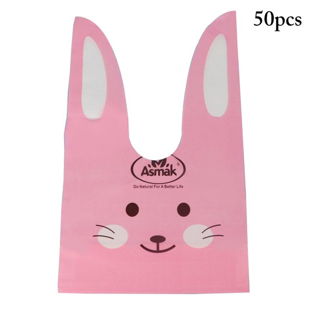 Coofit 50PCS Candy Bag Rabbit Ears Design Treat Bag Party Favor Bag for Cookies Candy
