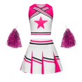 thumbnail image 1 of FhsagQ Outfits for Girls Cheerleading Outfit for Student Sports Day and Comfortable Performance Wear Girls Spring Outfits Size 10-12 Purple Red 6-7 Years, 1 of 3