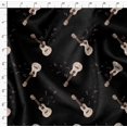 thumbnail image 4 of Soimoi Rayon Crepe Fabric Notes & Guitar Musical Instrument Print Sewing Fabric Yard 46 Inch Wide, 4 of 5