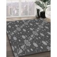 thumbnail image 3 of Ahgly Company Tapis d'Intérieur Lavable à la Machine, Carré, Transitionnel, Gris, Tapis de Zone, 6 Pieds Carré, 3 of 7