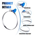 thumbnail image 2 of 20 Pcs 4 Inch Key Hose Clamp Thumb Screw Key Adjustable Pipe Clamp Stainless Steel Dryer Vent Clamp, 2 of 5