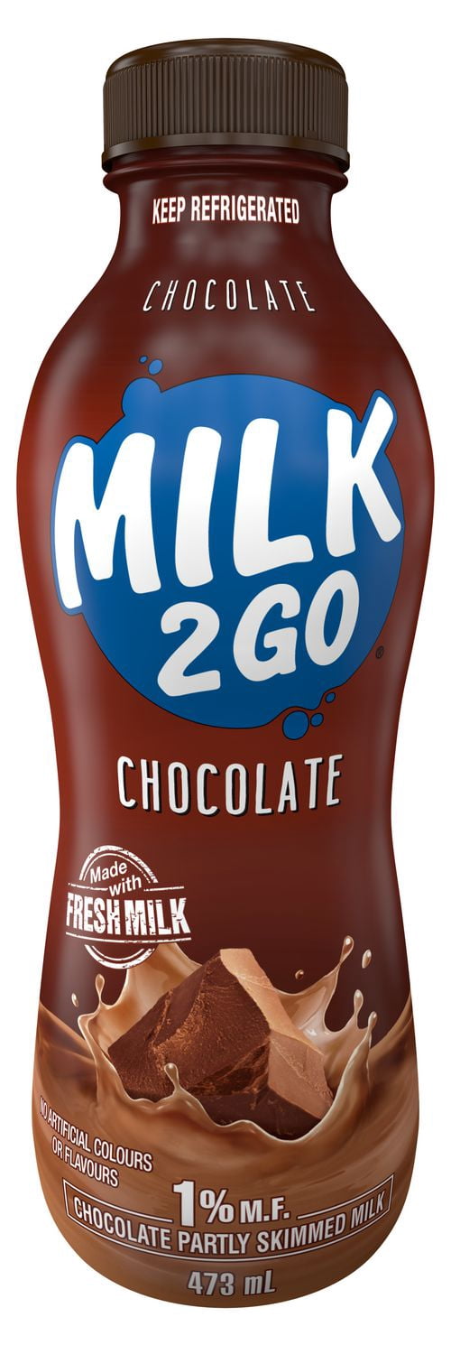 Milk2Go Lait Partiellement Écrémé au Chocolat 1 %