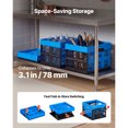 thumbnail image 4 of KFFKFF Plastic Collapsible Storage Bins, 25L 3 Packs, Stackable Folding Storage Crates with Handles, Holds 22 lbs Per Bin, Foldable Heavy Duty Containers, 4 of 9