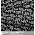 thumbnail image 3 of Soimoi Polyester Crepe Fabric Fish Block Printed Craft Fabric by The Yard 42 Inch Wide, 3 of 3