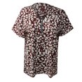 thumbnail image 4 of CEHVOM Blouse Décontractée à Manches Courtes Col en V pour Femmes Grande Taille, 4 of 6