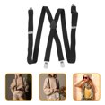 thumbnail image 2 of Shisuyan Pants Suspenders Men Wear-resistant Material X-shaped Durable 1Set Event, 2 of 9