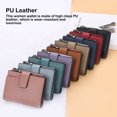 thumbnail image 3 of pitrice Fashion Women Wallets Solid Color PU Short Design Card Holder Zipper Hasp Purse Simple Style Handbag Coin Keys Bag Brown, 3 of 9