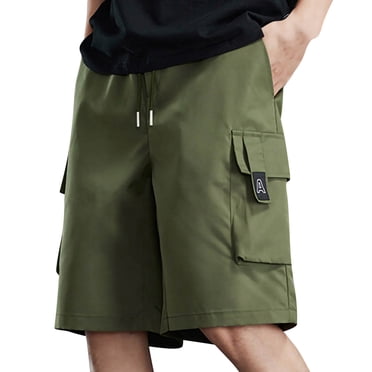 Gspmoly Shorts pour Hommes Décontractés, Shorts de Travail Shorts Amples de Sport Décontractés pour Hommes Shorts Cinq Quarts pour Hommes Shorts d'Extérieur Shorts de Course pour Hommes Liquidation Vert Armée m