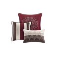 thumbnail image 5 of Madison Park Donovan Ensemble de Douillette 7 Pcs, Grand Lit, Rouge, 5 of 5