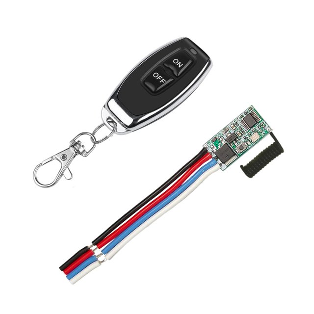 Miulika 433MHz Wireless Remote Control Switch Mini Receiver, Distance Can Be Up to 50M On off Black Antenna