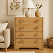 Ourlova Fluted Dresser for Bedroom with 6 Drawers 47 Inch Wide Chest of Large Drawers with Large Clothes Storage Cabinet