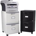 thumbnail image 3 of Storex 2-Drawer Filing Cabinet, Letter/Legal, Black/Teal, 3 of 4