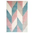 thumbnail image 4 of Ladole Rugs Blue Pink Turquoise Indoor Modern Area Rug Mat Carpet Runner for Living Bed room Entry way Patio Small Medium Large Non Slip Skid Size 3x5. 4x6 5 x 8 7 x 10, 9 by 12 11 feet ft, 4 of 5
