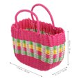 thumbnail image 2 of 1PC Vegetables Basket Plastic Woven Shopping Basket Gift Basket (Size M Random Color), 2 of 6
