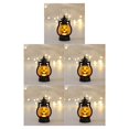 thumbnail image 1 of QualitChoice Pumpkin Skull LED Pony Lantern Halloween Decoration Prop Creative Holiday Bar Party Light LED Oil Lamp Prop Dropshipping No.03 5Set, 1 of 6