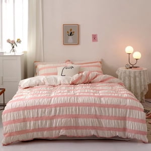 Zhuge Bed Sheets Set, Bedding Sheets Pillowcases Kit, Twin Bed Set, Hotel Bedding, Home Decor(Pink)