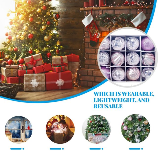 40mm Christmas Tree Ball Bauble Hanging Home Party Ornament Decor