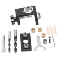 thumbnail image 1 of Hole Drill Guide Jig, Drilling Holes Locator 8mm Round Dowel Diameter Durable 3 In 1  For DIY, 1 of 8
