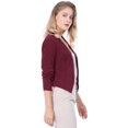 thumbnail image 4 of INSPIRE CHIC Veste Blazer Courte Sans Col pour Femme, de Travail/bureau/affaires Décontracté, 4 of 4