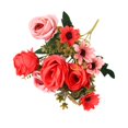 thumbnail image 3 of Abbracc Fleurs Artificielles Bouquet Roses Faux pour Arrangement de Valentine Décoration Rouge, 3 of 9