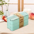 thumbnail image 1 of EGNMCR Lunch Box, Bento Boxes W Heat Straw Three-layer Lunch Box For Office Workers Can Be Microwave Heated Layered Lunch Box Student Compartment Lunch Box Lunch boxs, 1 of 5
