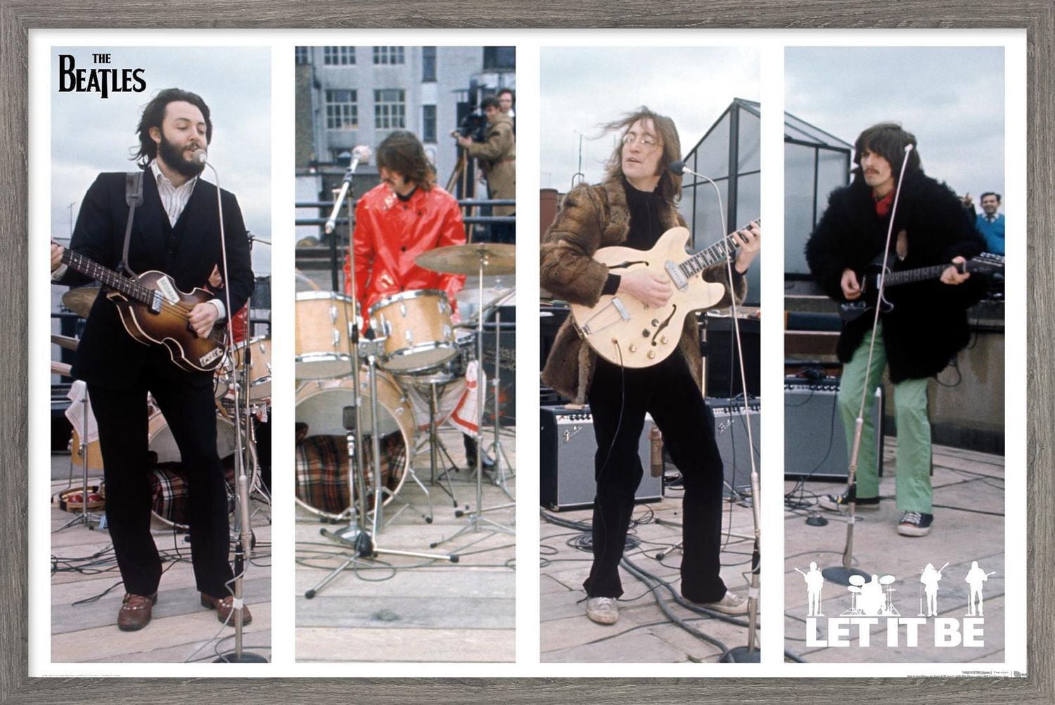 The Beatles - Let It Be Bars Wall Poster, 22.375" x 34" Framed