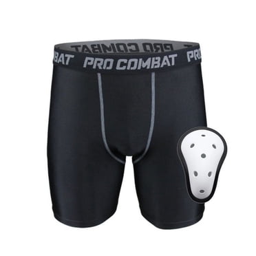 POINTERTECK Short de Compression avec Gobelet Protecteur Gobelet Athlétique Flexcup pour Adultes Jeunes Soutien et Confort Supérieurs Mise en Forme Sport Football Hockey Baseball Softball Lacrosse Lutte So