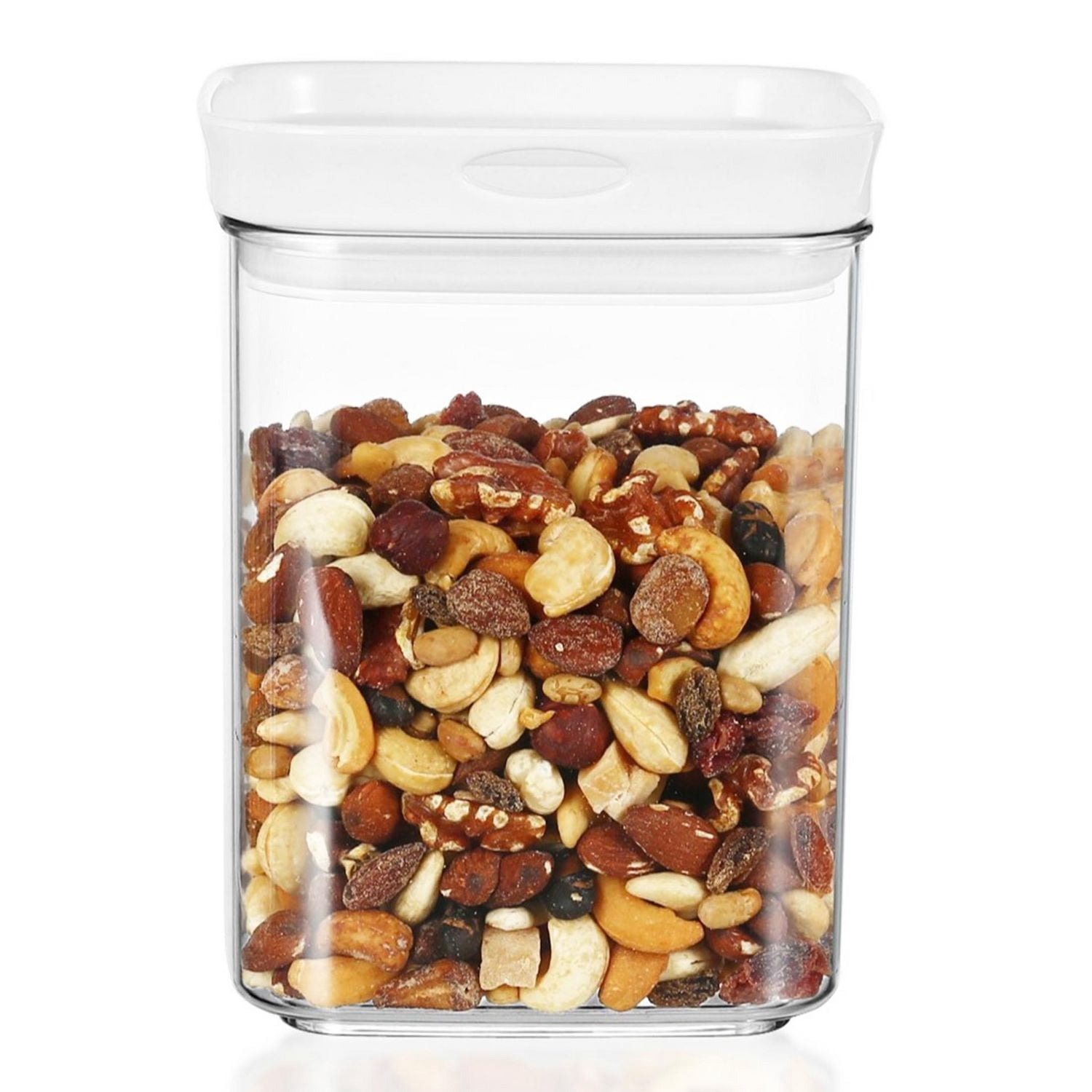 Mainstays 1.7 L Clear Food Storage Canister with White Lid