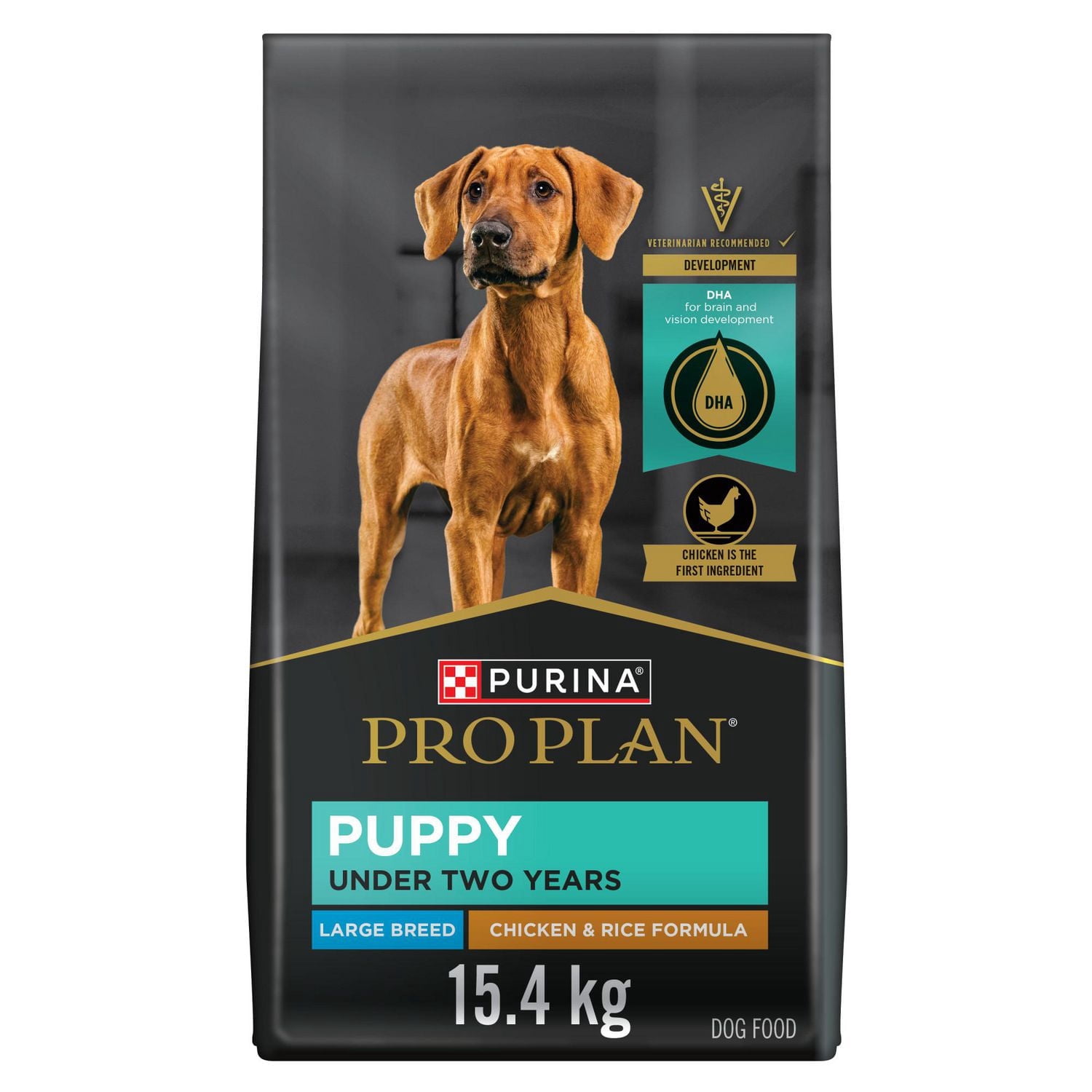 Purina Pro Plan Développement Grande Race Formule Poulet & Riz, Nourriture Sèche pour Chiots 15.4kg